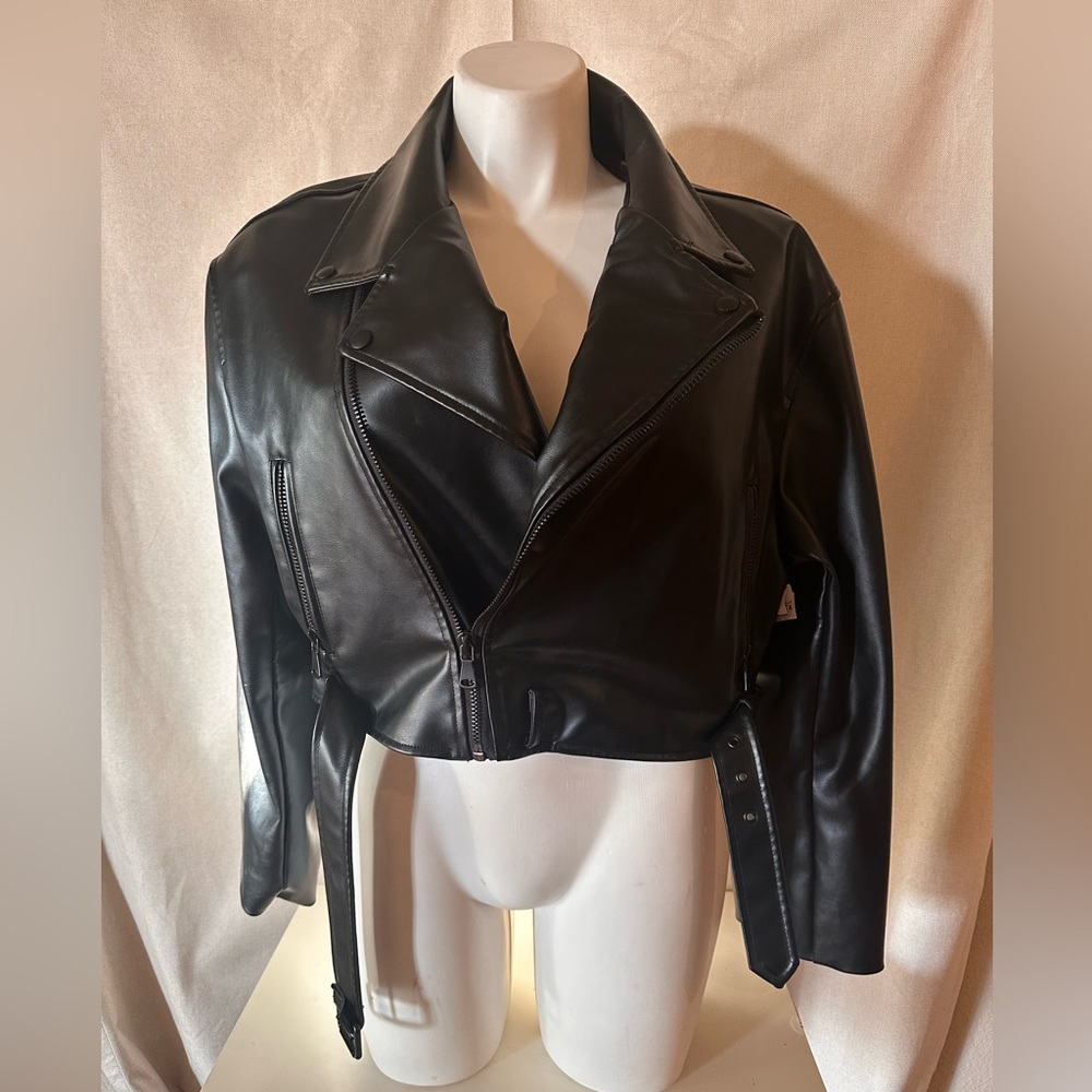 Lioness Black Leather Moto Jacket